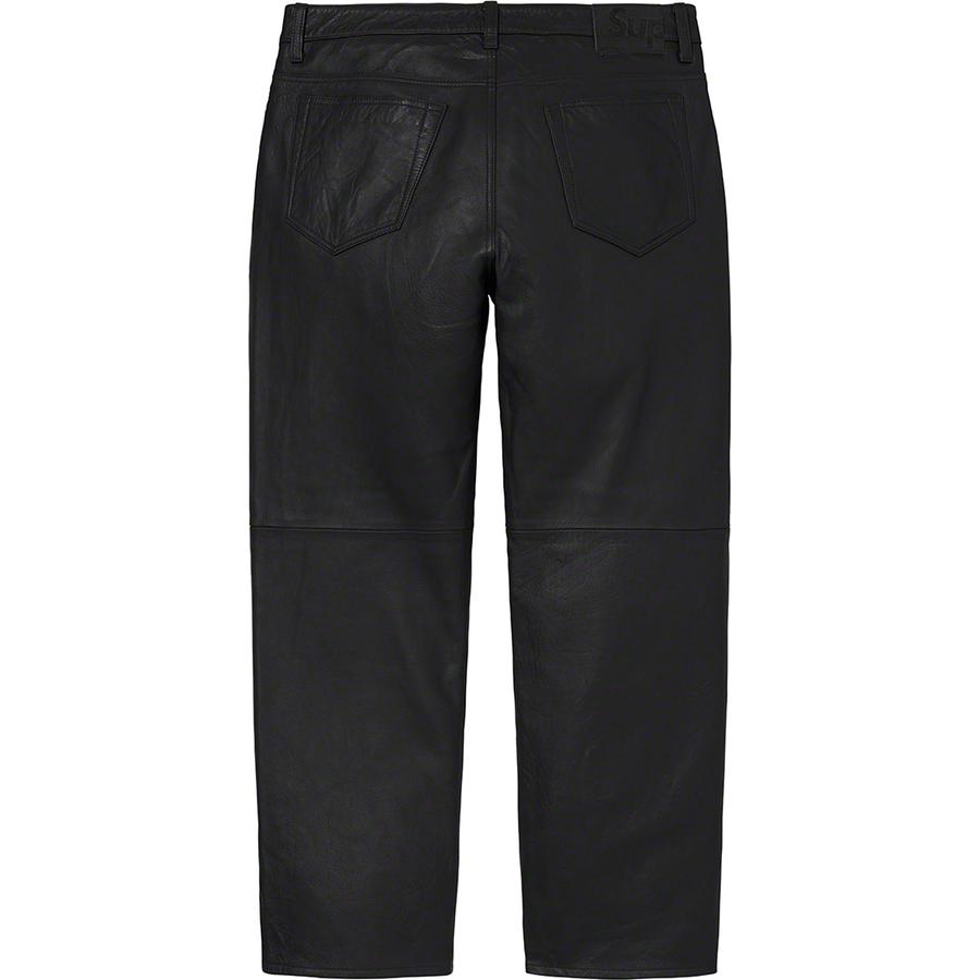 Supreme Leather 5-Pocket Jean (FW21) - $398