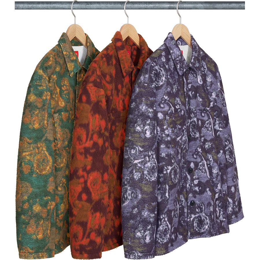 Supreme Paisley Fleece Shirt (FW21) - $138