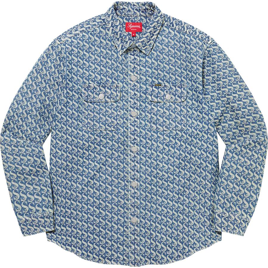 Supreme Monogram Denim Shirt (FW21) - $148