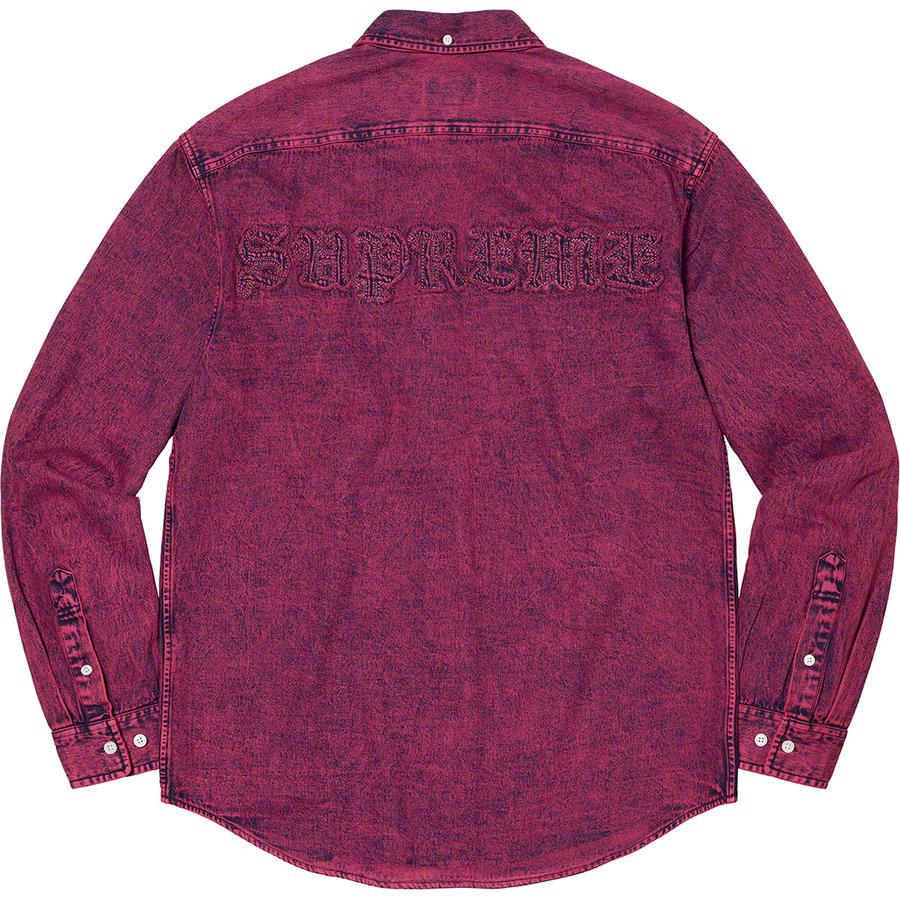 Supreme Appliqué Denim Shirt (FW21) - $138
