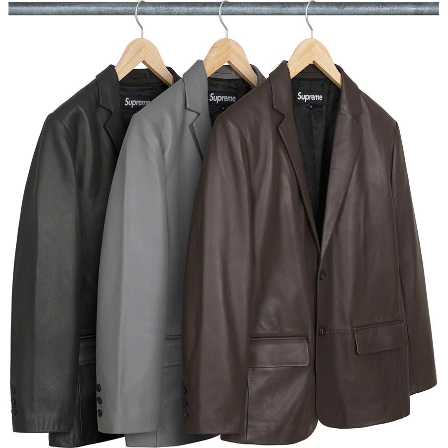 Supreme Leather Blazer (FW22) - $498