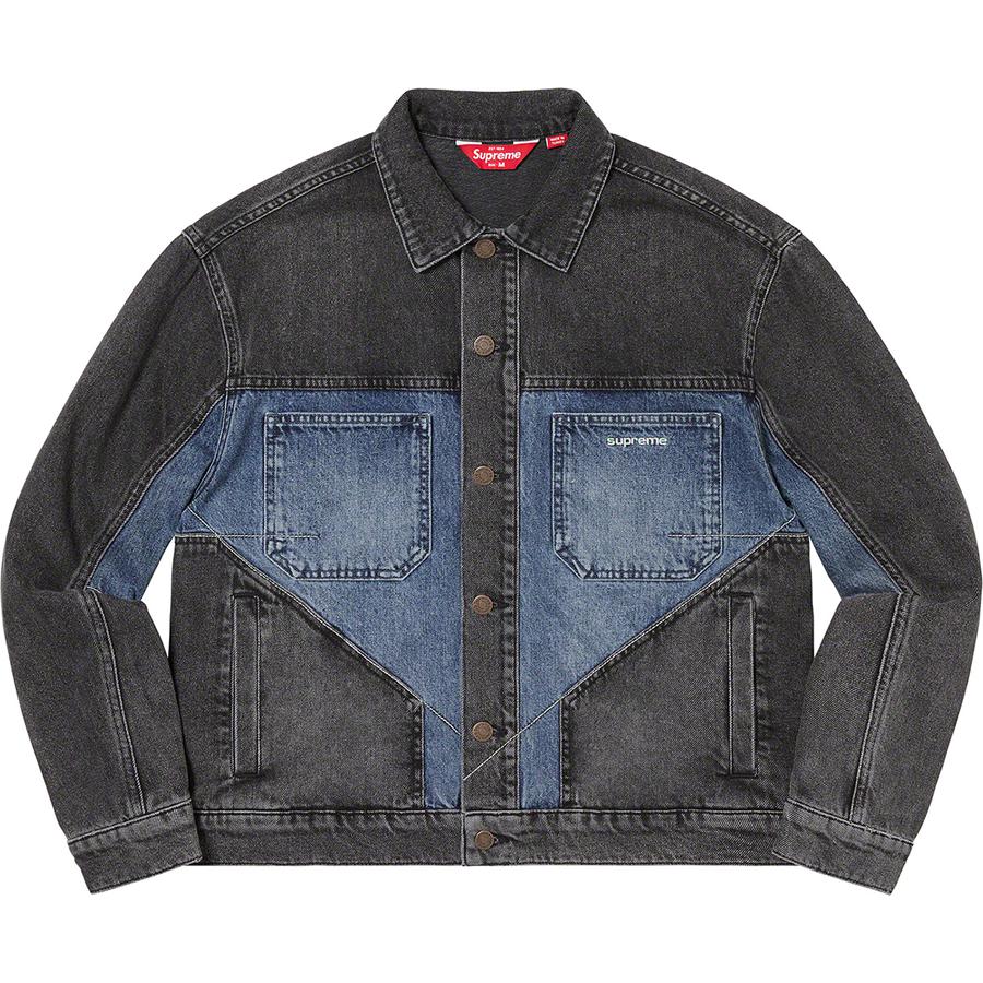 Supreme 2-Tone Paneled Denim Jacket (FW22) - $198