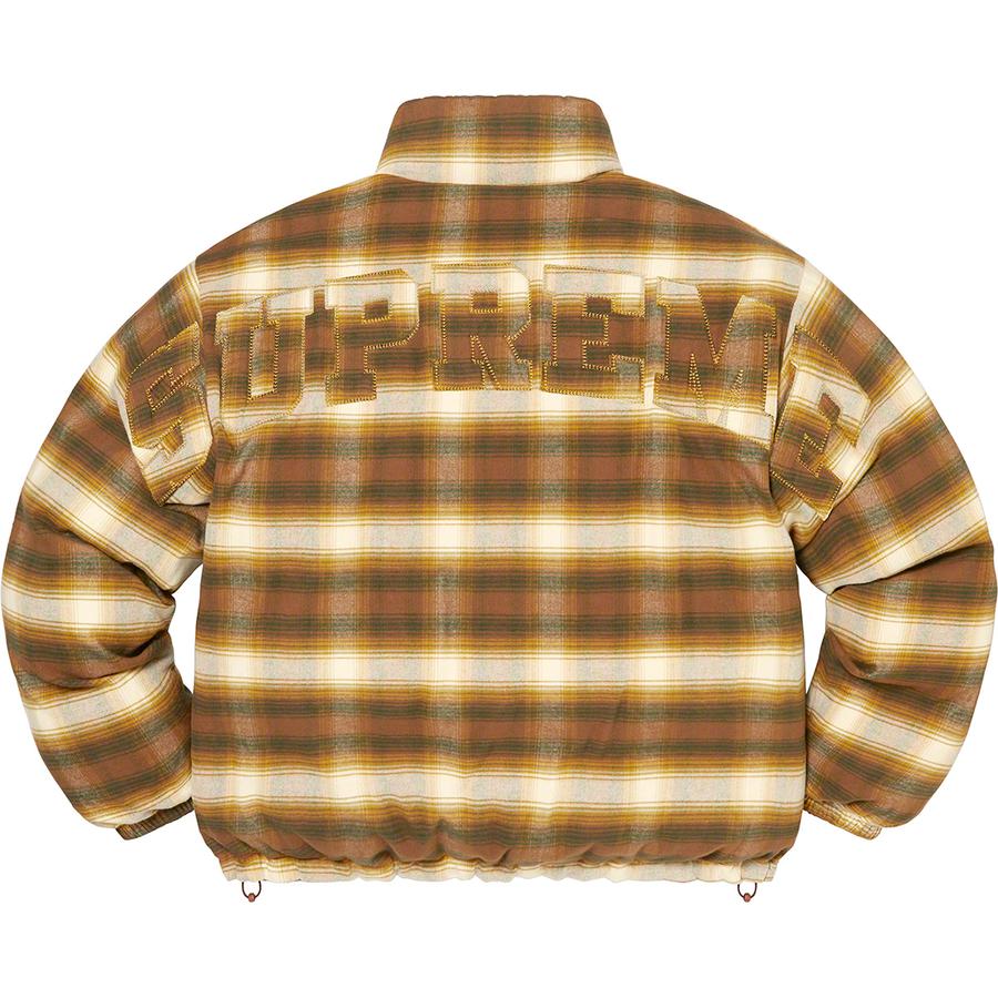 Supreme Flannel Reversible Puffer Jacket (FW22) - $298