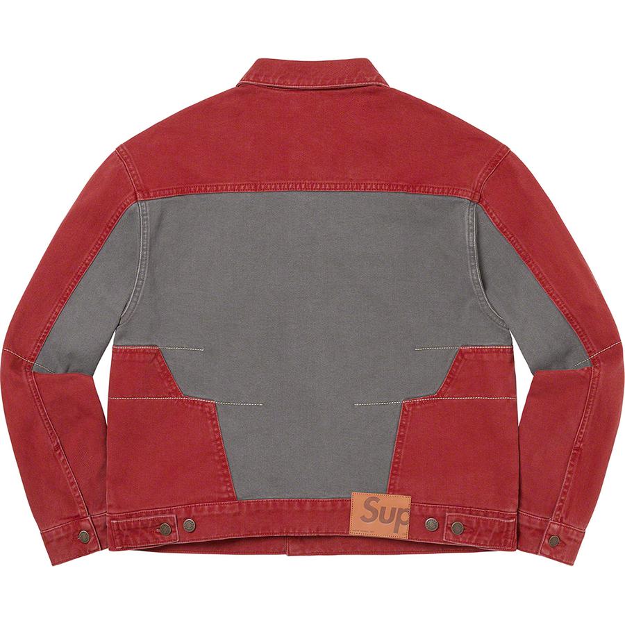 Supreme 2-Tone Paneled Denim Jacket (FW22) - $198