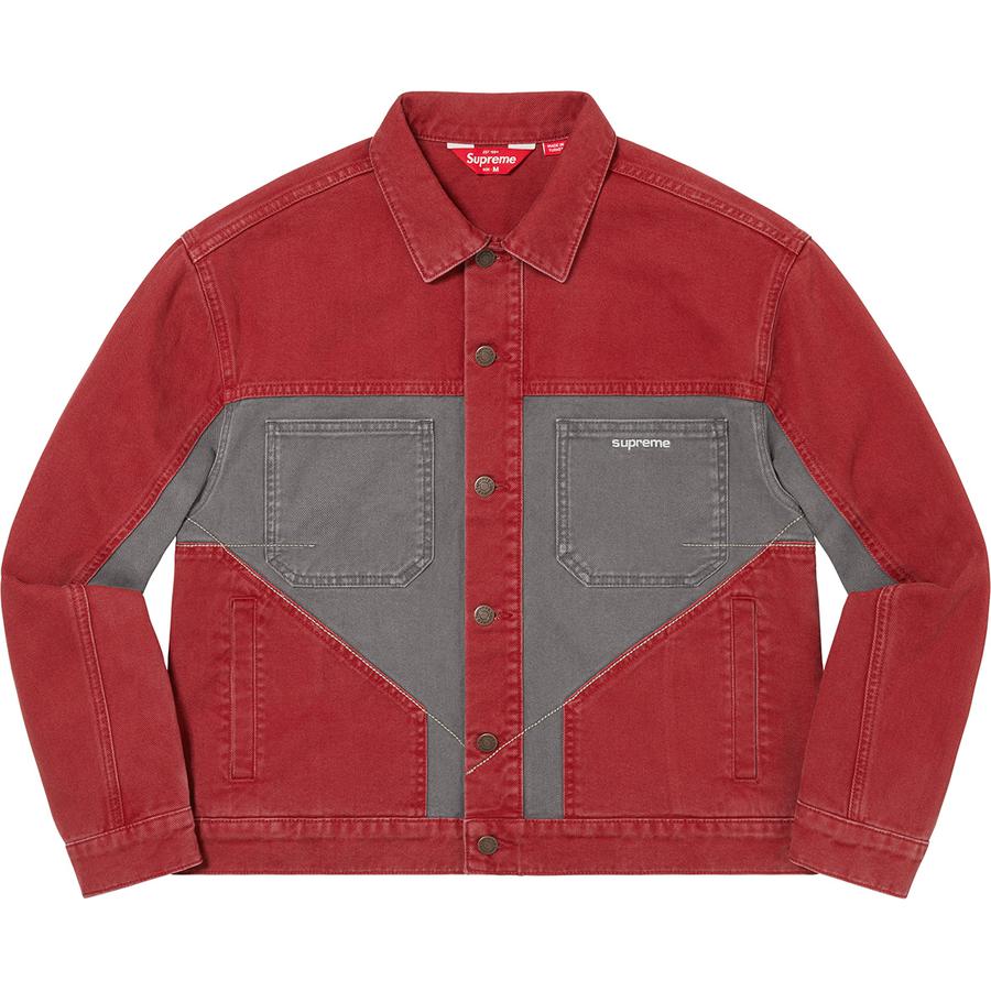 Supreme 2-Tone Paneled Denim Jacket (FW22) - $198
