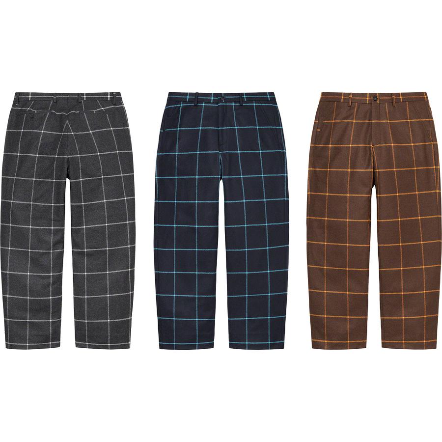 Supreme Windowpane Wool Trouser releasing on Week 16 for fall winter 2022