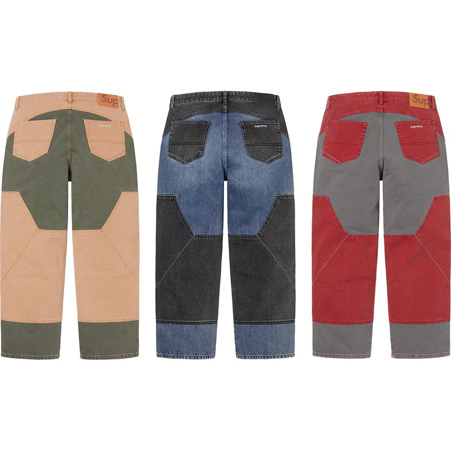 Supreme 2-Tone Paneled Jean (FW22) - $178
