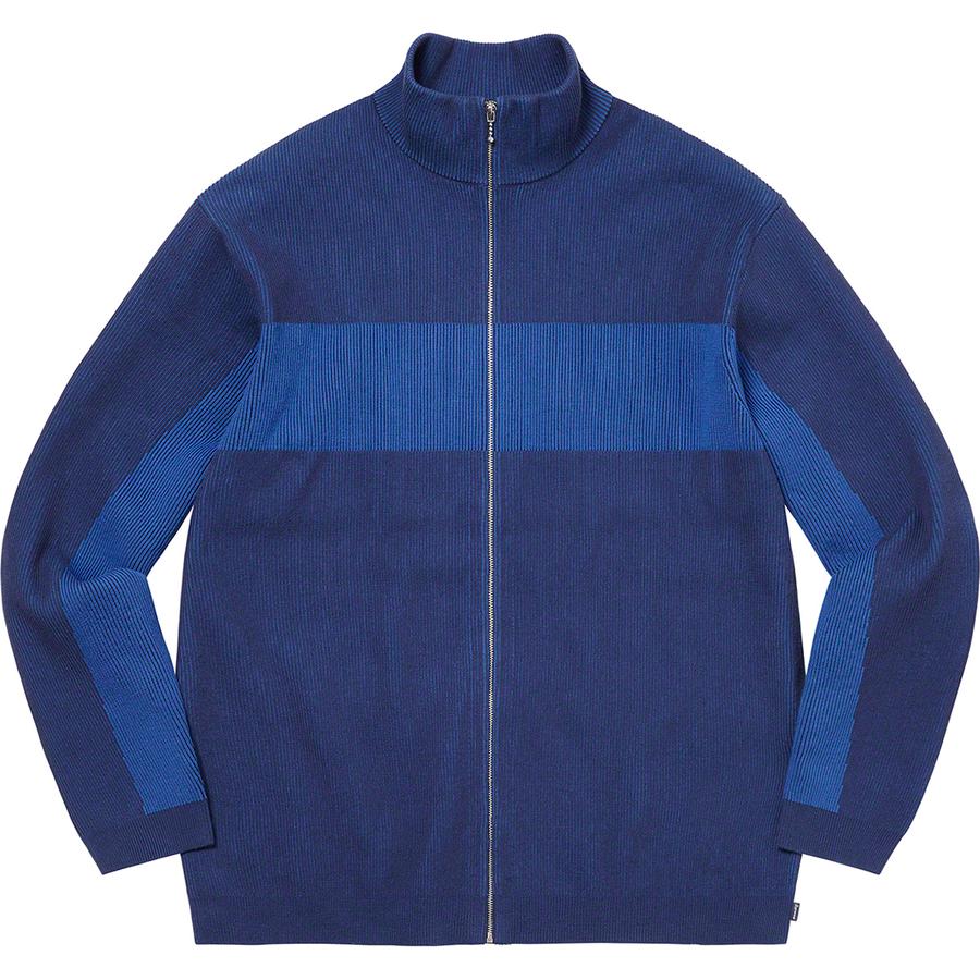Supreme 2-Tone Ribbed Zip Up Sweater (FW22) - $188
