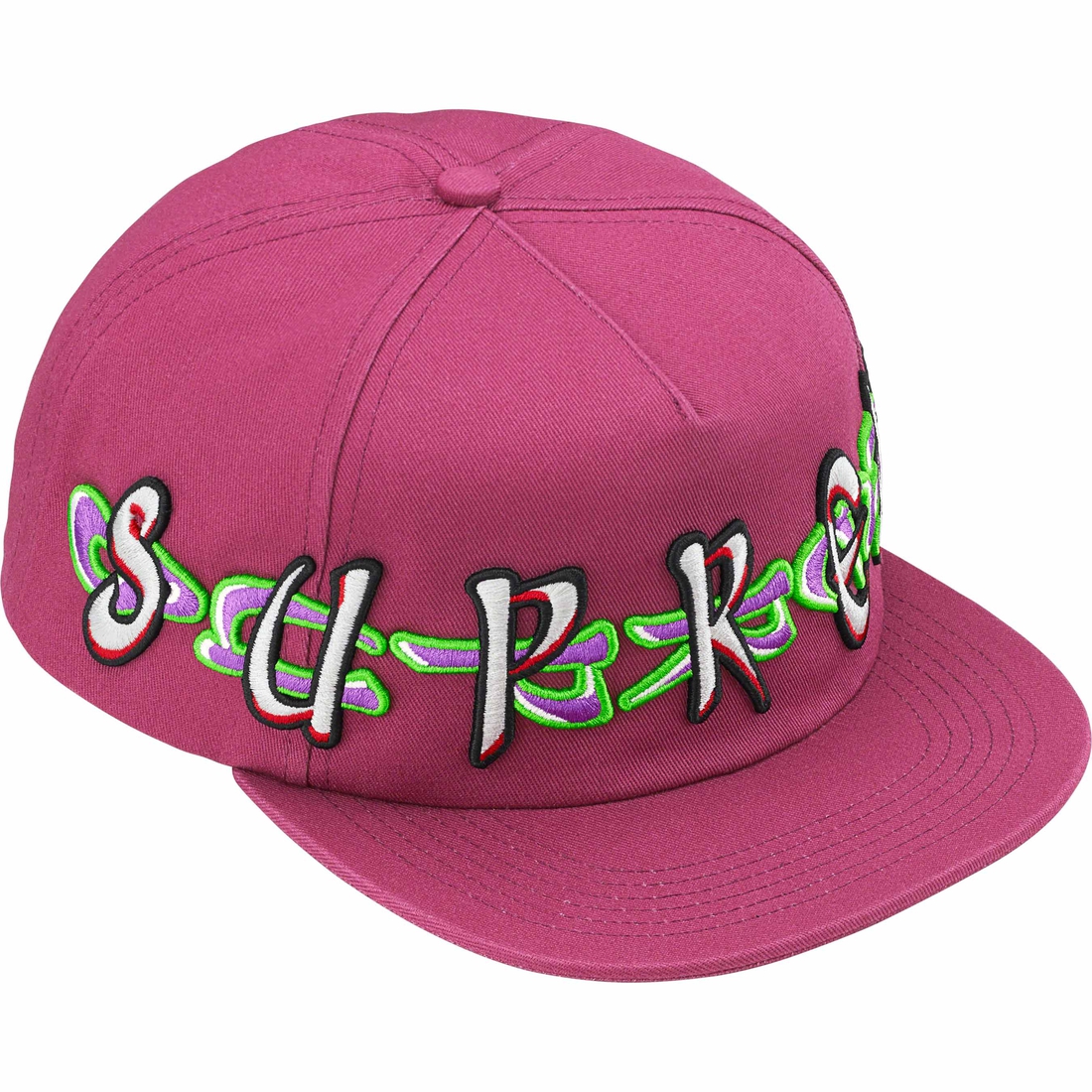 Supreme AOI Spellout 5-Panel (FW23) - Rose - $48