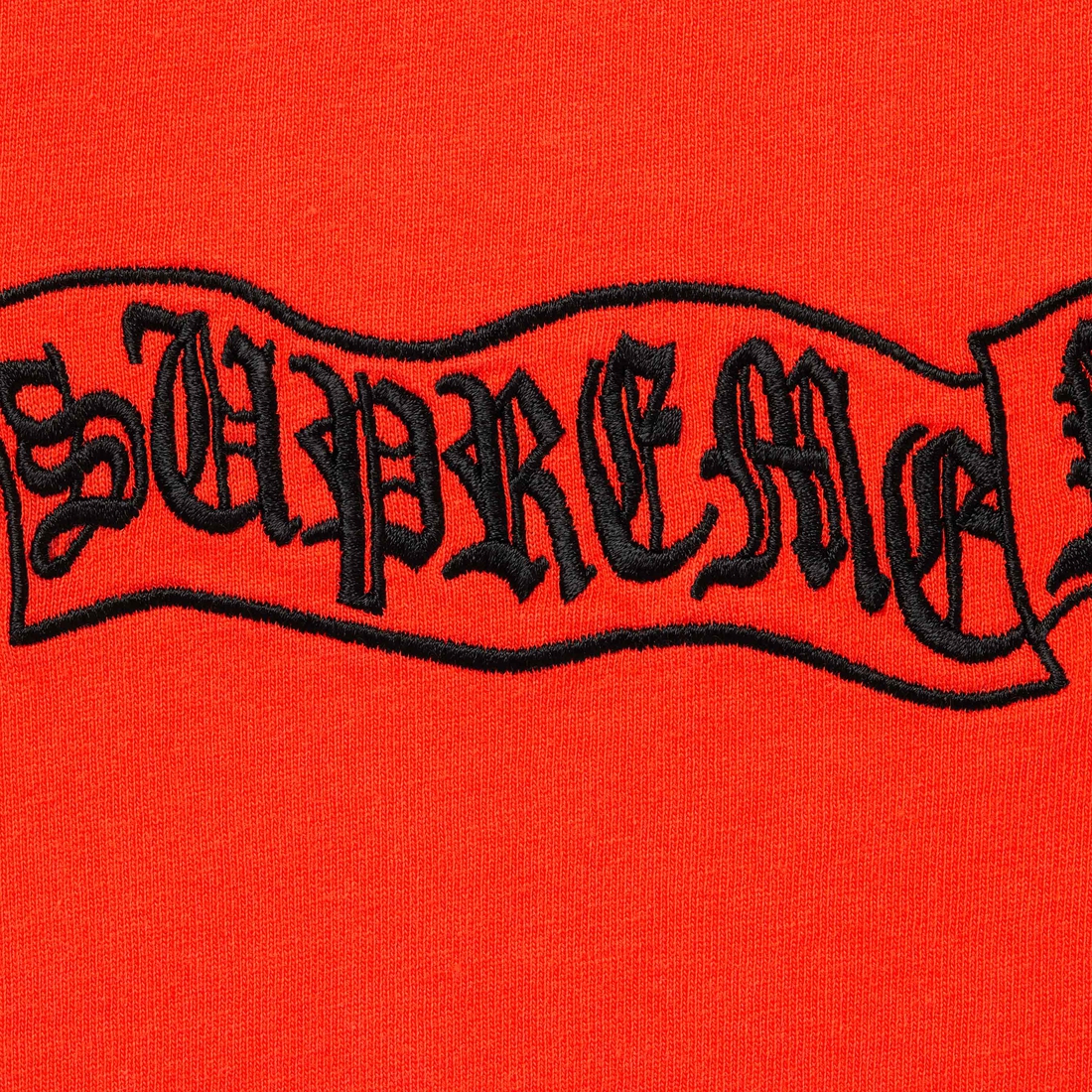 Supreme Banner S S Top (FW23) - Orange - $68