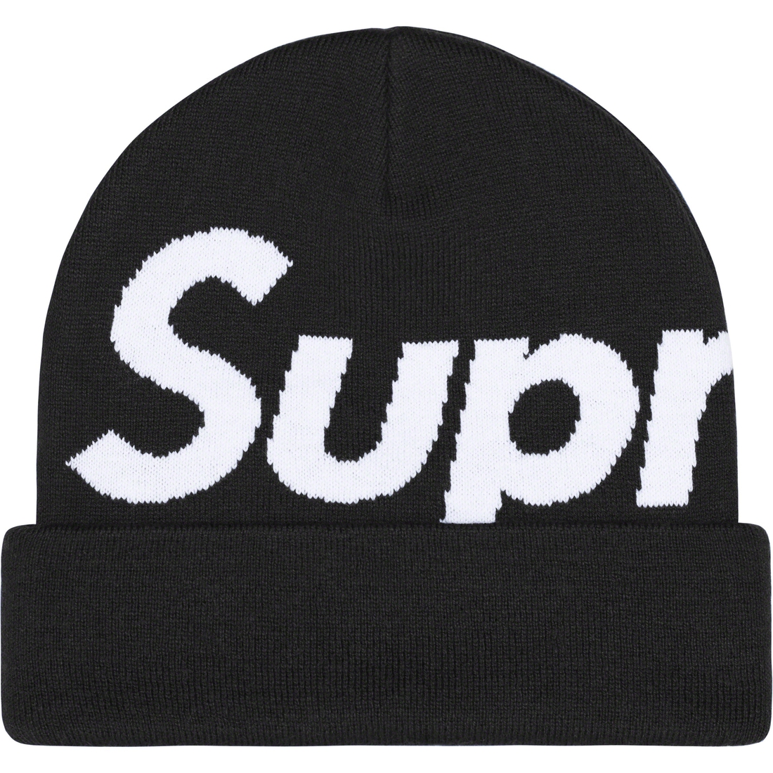 Supreme Big Logo Beanie (FW23) - Black - $44