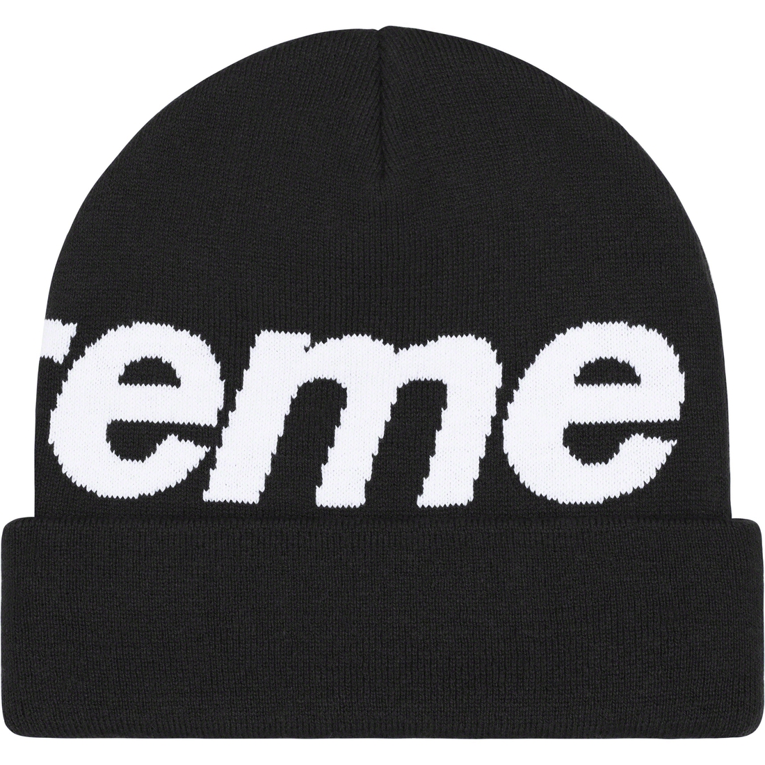 Supreme Big Logo Beanie (FW23) - Black - $44