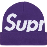 Supreme Big Logo Beanie (FW23) - Dark Purple