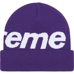 Supreme Big Logo Beanie (FW23) - Dark Purple