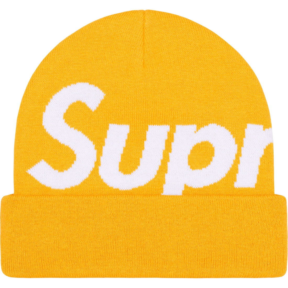 Supreme Big Logo Beanie (FW23) - Gold - $44