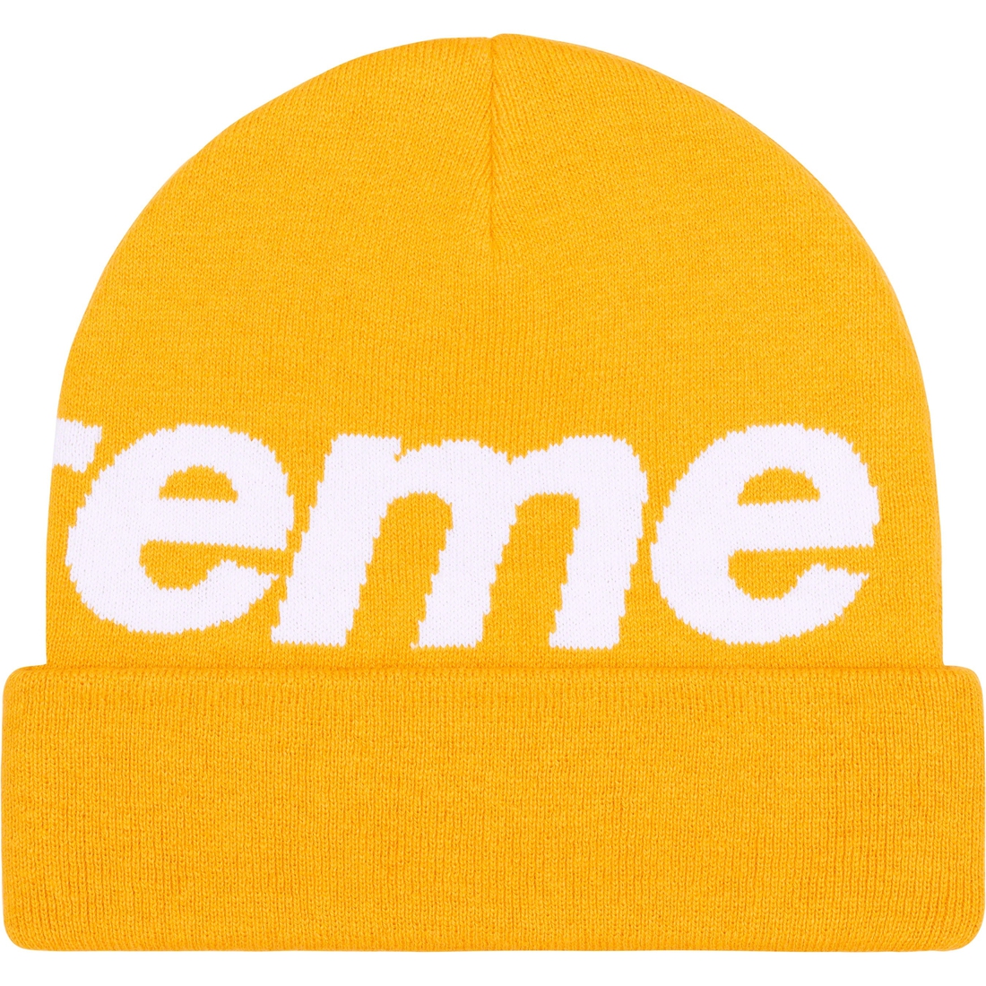 Supreme Big Logo Beanie (FW23) - Gold - $44