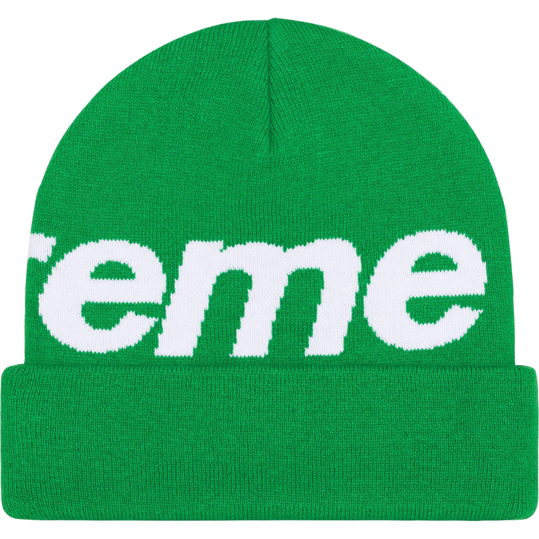 Supreme Big Logo Beanie (FW23) - Green - $44
