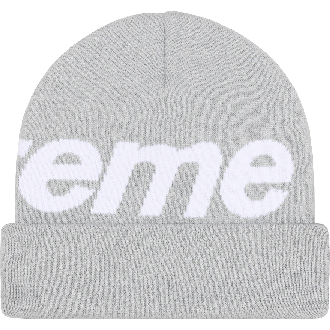 Supreme Big Logo Beanie (FW23) - Grey - $44