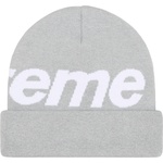 Supreme Big Logo Beanie (FW23) - Grey