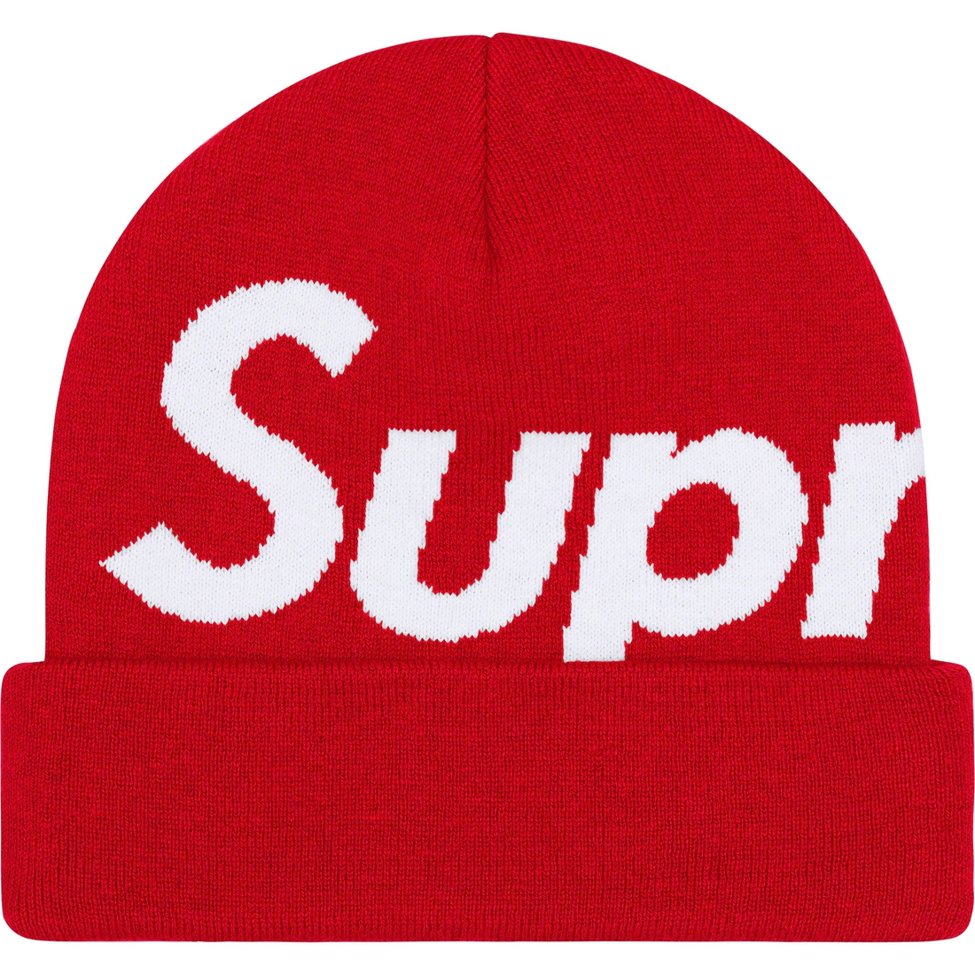 Supreme Big Logo Beanie (FW23) - Red - $44