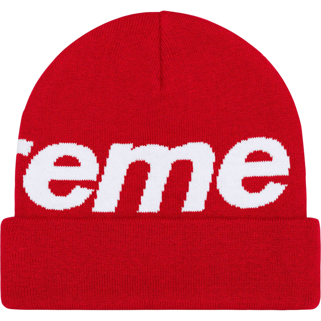 Supreme Big Logo Beanie (FW23) - Red - $44