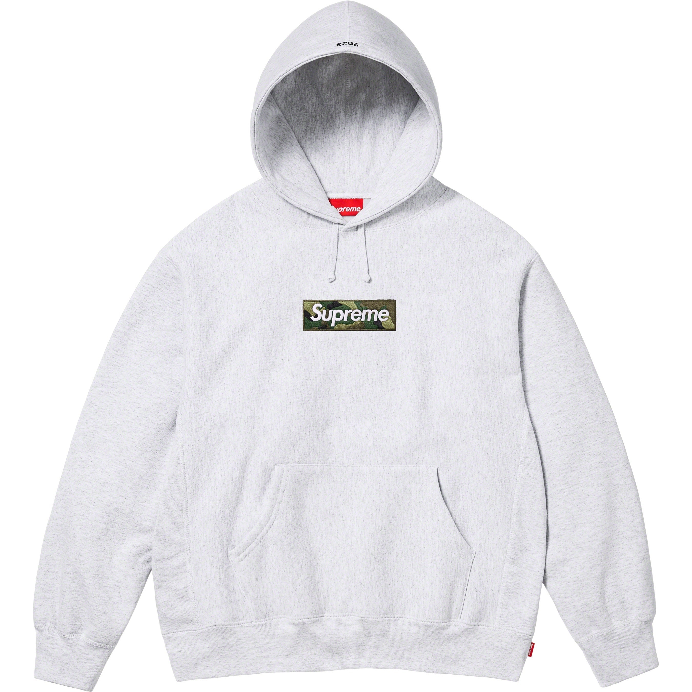 Supreme Box Logo Hooded Sweatshirt (FW23) - Ash Grey - $168