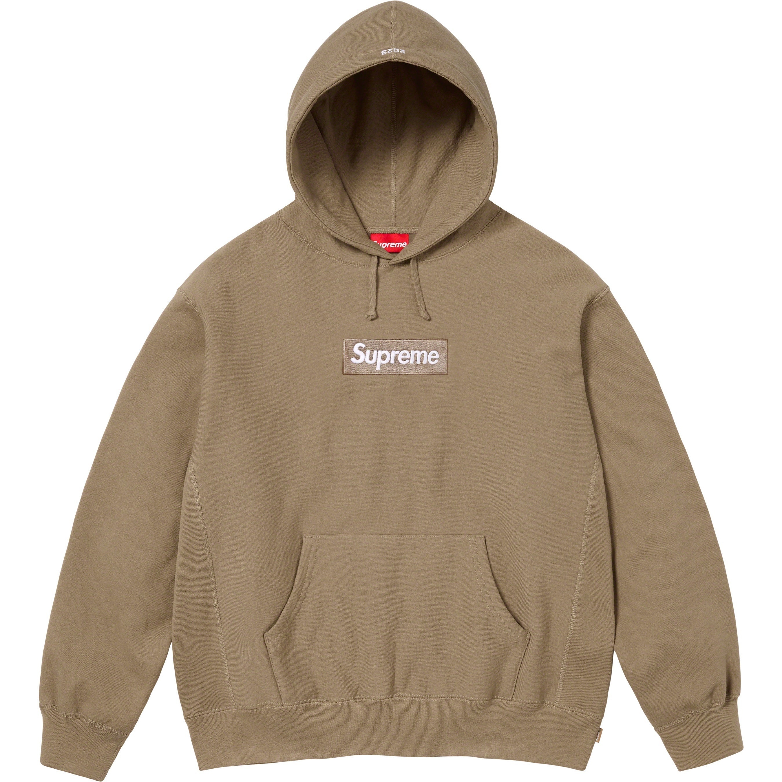 Supreme Box Logo Hooded Sweatshirt (FW23) - Dark Sand - $168