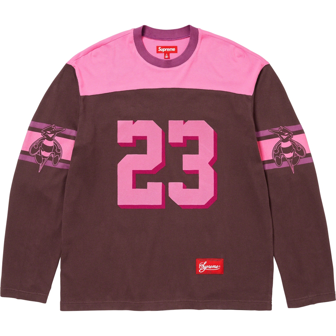 Supreme Bumblebee L S Football Top (FW23) - Brown - $118