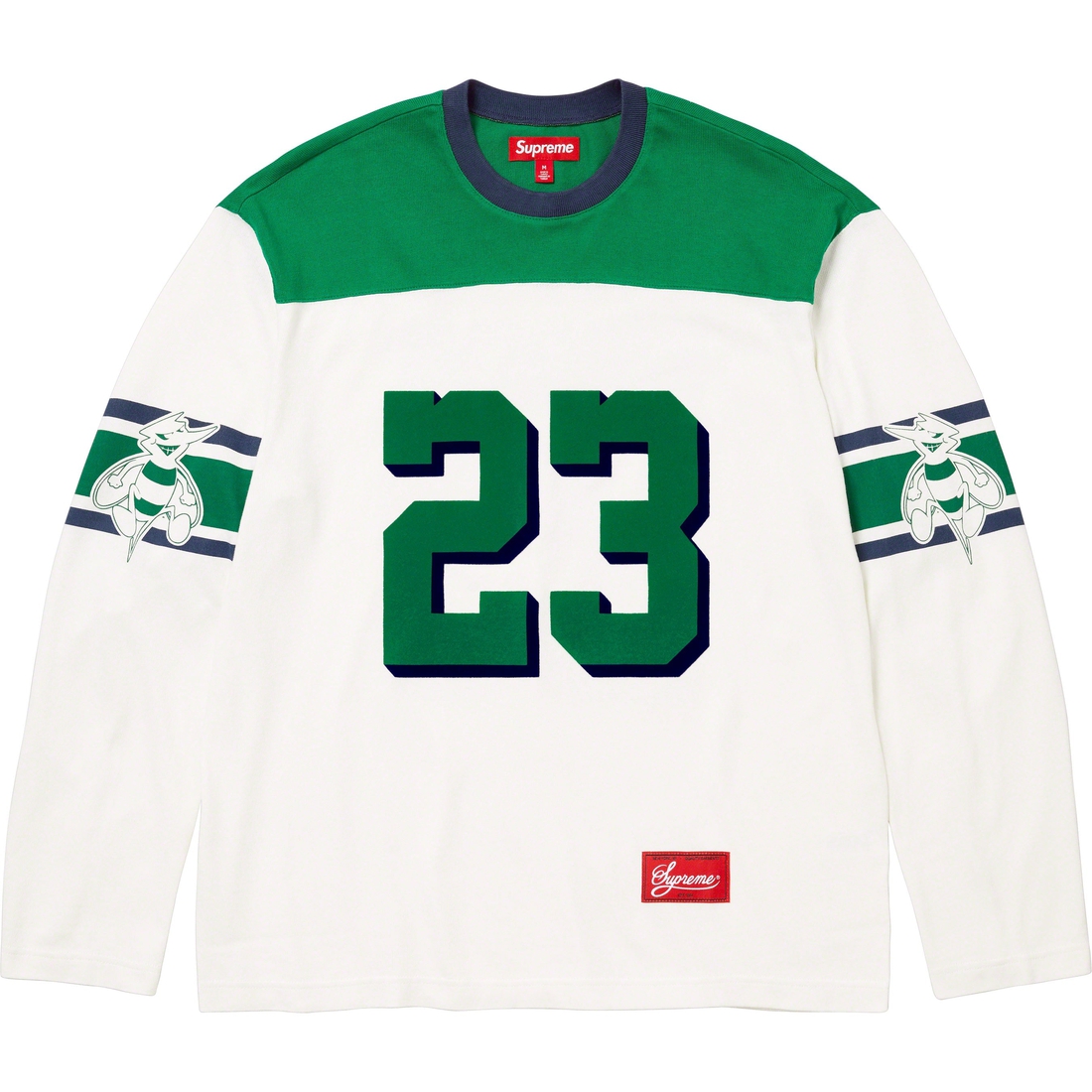 Supreme Bumblebee L S Football Top (FW23) - White - $118