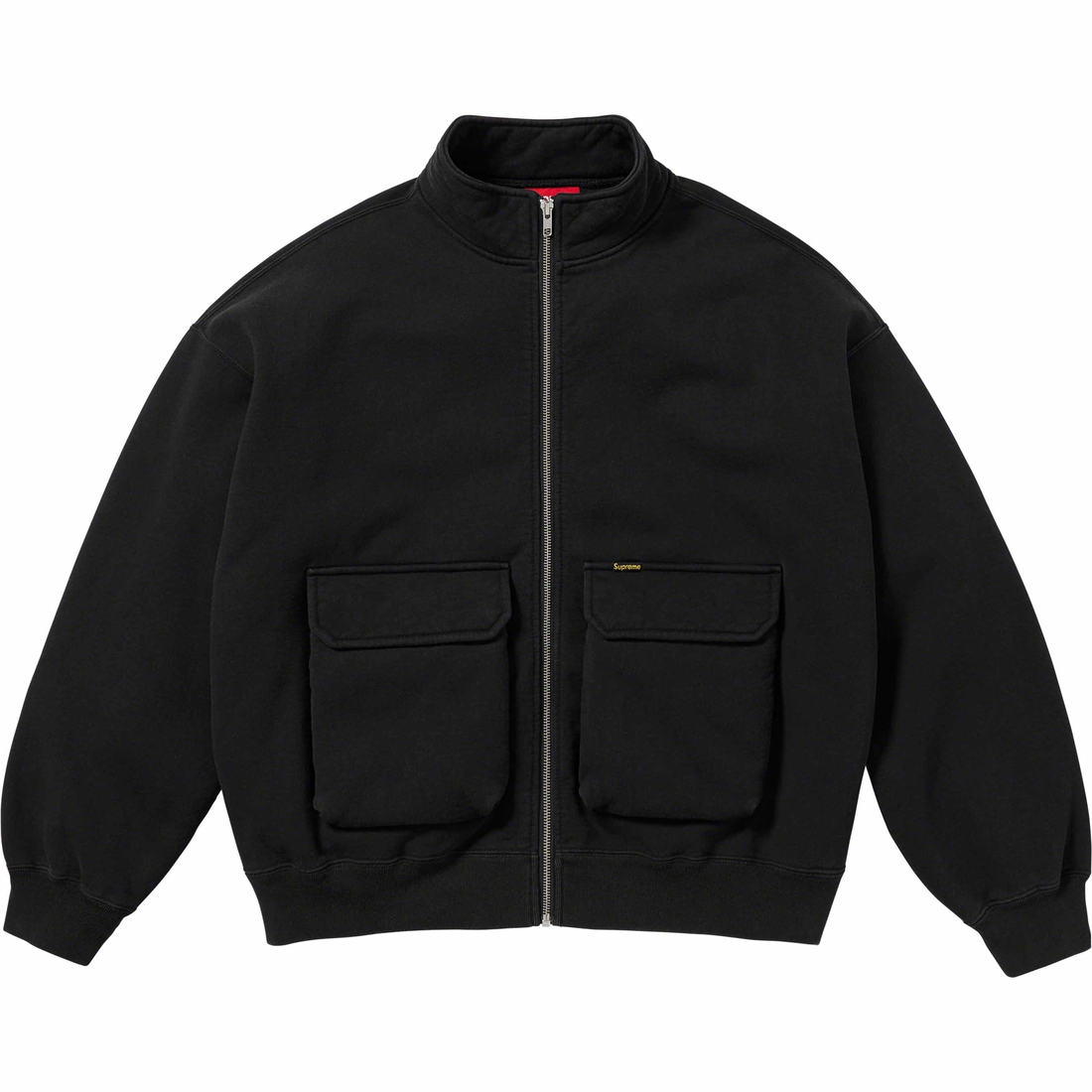 Supreme Cargo Pocket Zip Up Sweatshirt (FW23) - Black - $158