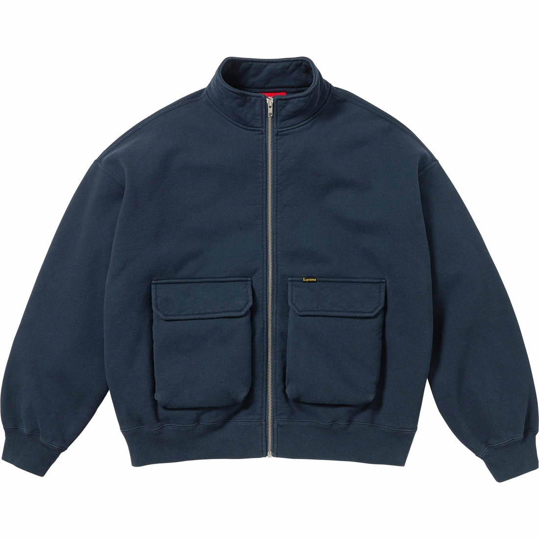 Supreme Cargo Pocket Zip Up Sweatshirt (FW23) - Navy - $158