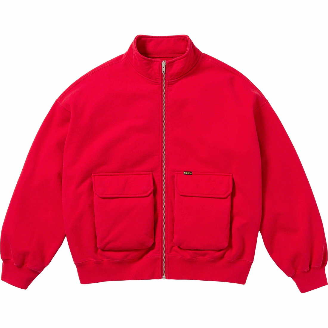 Supreme Cargo Pocket Zip Up Sweatshirt (FW23) - Red - $158