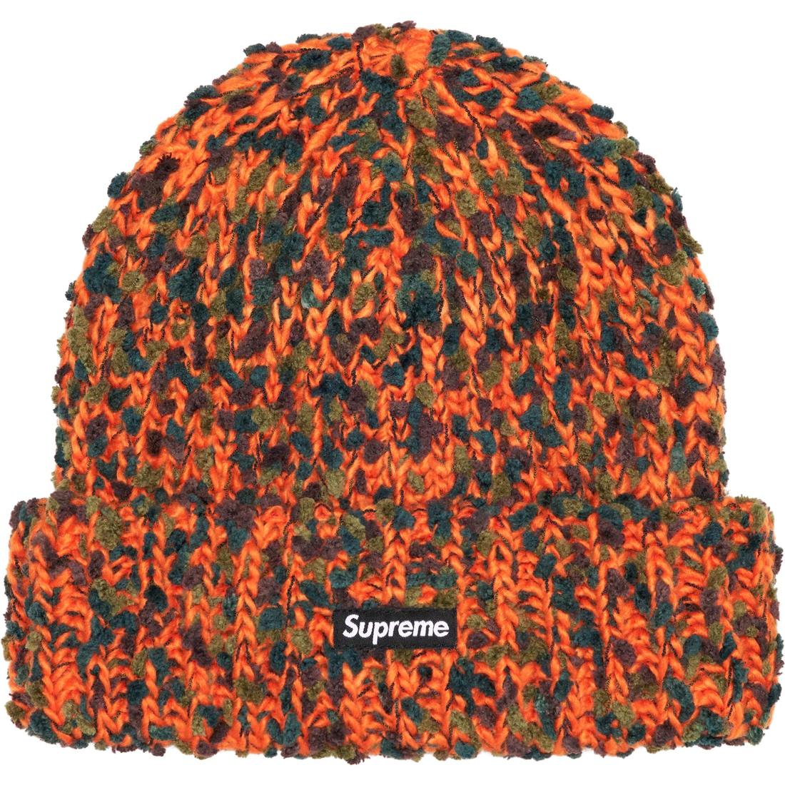 Supreme Chenille Beanie (FW23) - Orange - $40