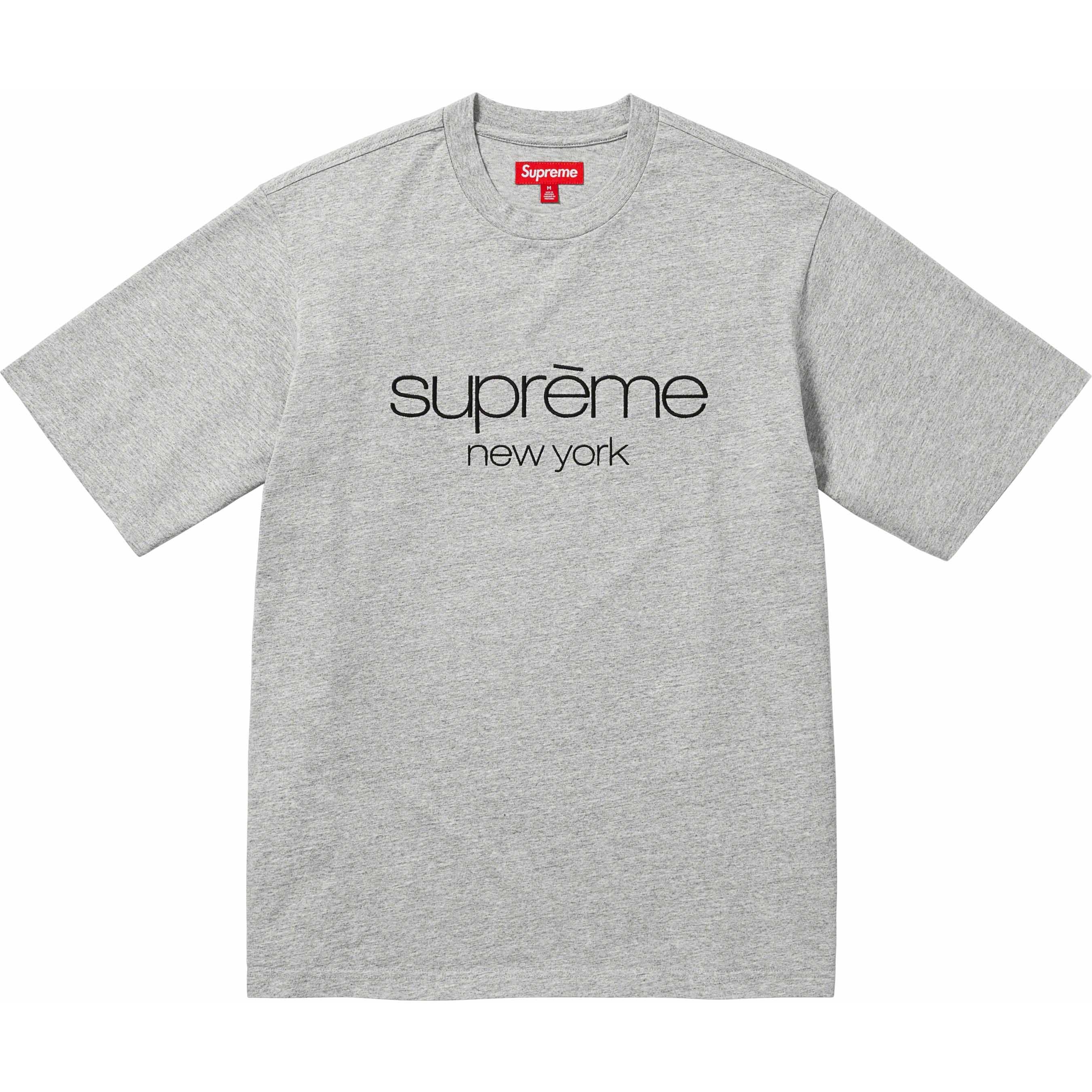 Supreme Classic Logo S S Top (FW23) - Heather Grey - $68