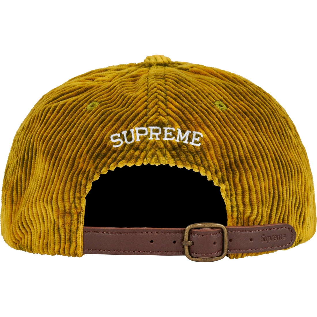 Supreme Corduroy S Logo 6-Panel (FW23) - Bleached Olive - $58