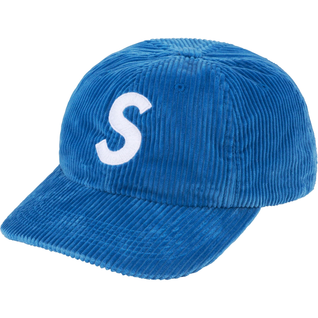 Supreme Corduroy S Logo 6-Panel (FW23) - Royal - $58