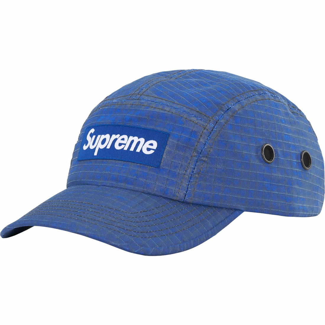 Supreme Distressed Ripstop Camp Cap (FW23) - Blue - $58
