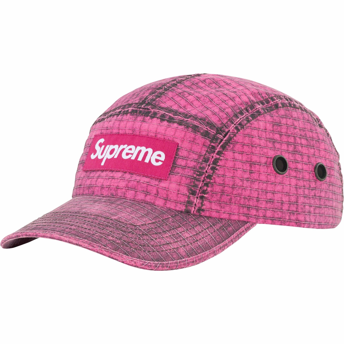 Supreme Distressed Ripstop Camp Cap (FW23) - Pink - $58