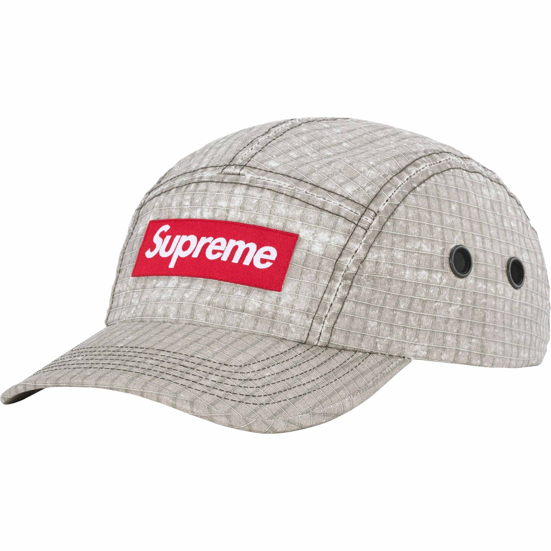 Supreme Distressed Ripstop Camp Cap (FW23) - Stone - $58