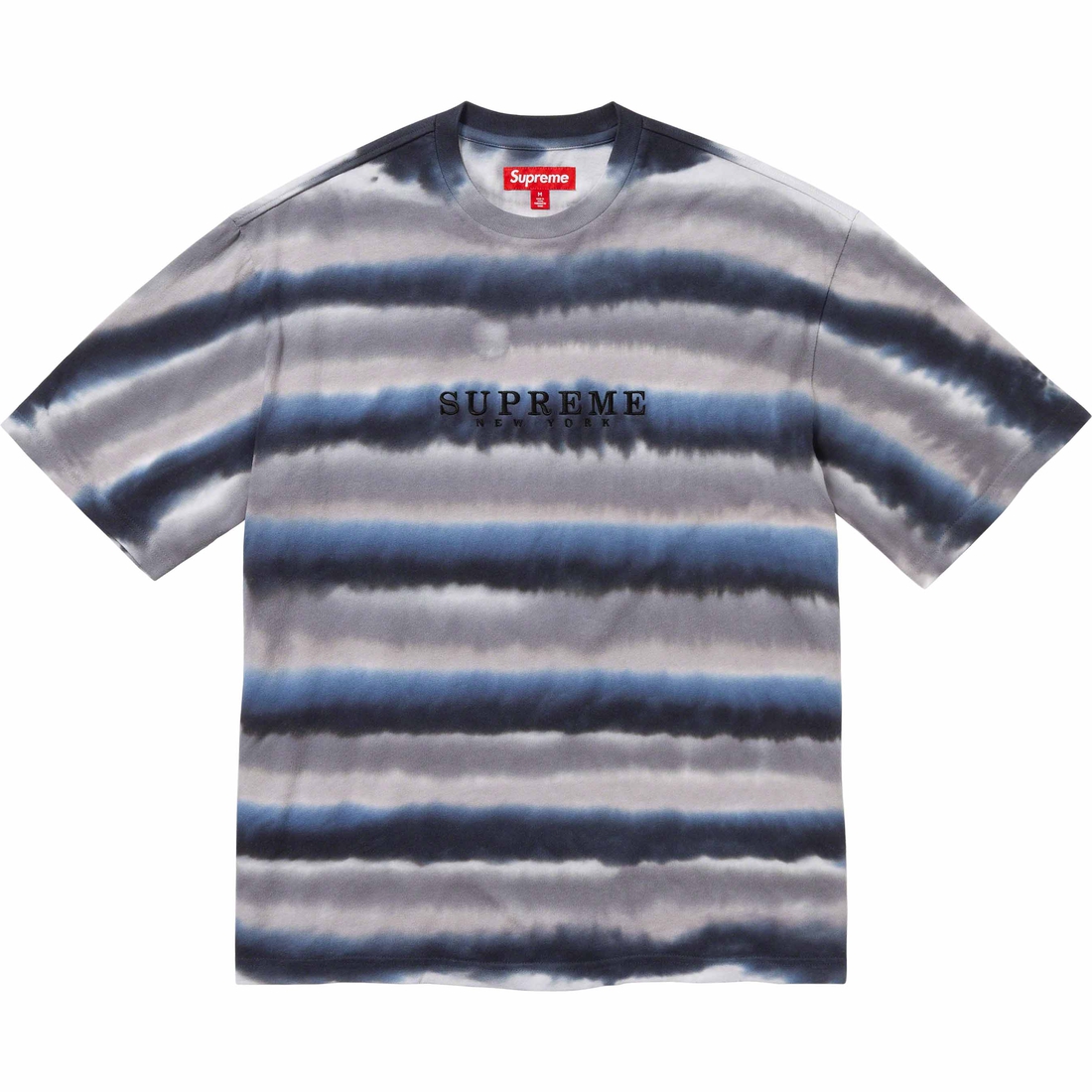 Supreme Dyed Stripe S S Top (FW23) - Black - $78