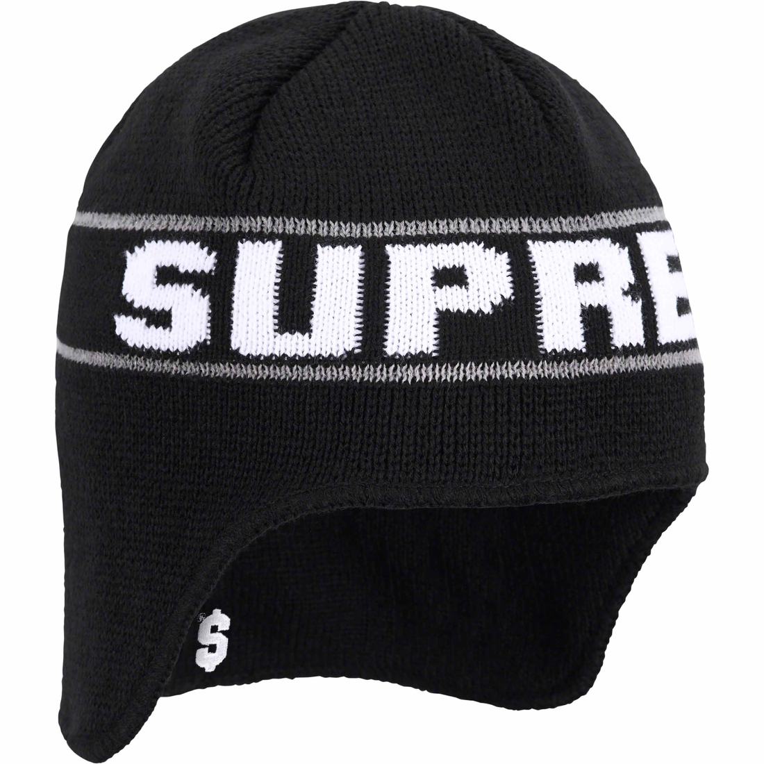 Supreme Earflap Beanie (FW23) - Black - $40