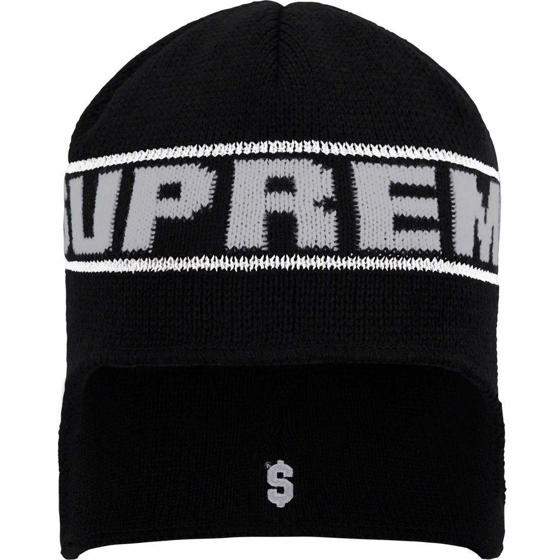 Supreme Earflap Beanie (FW23) - Black - $40