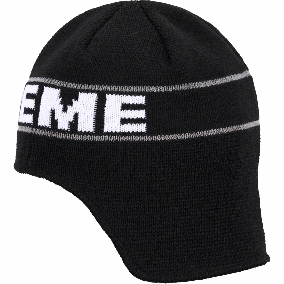 Supreme Earflap Beanie (FW23) - Black - $40