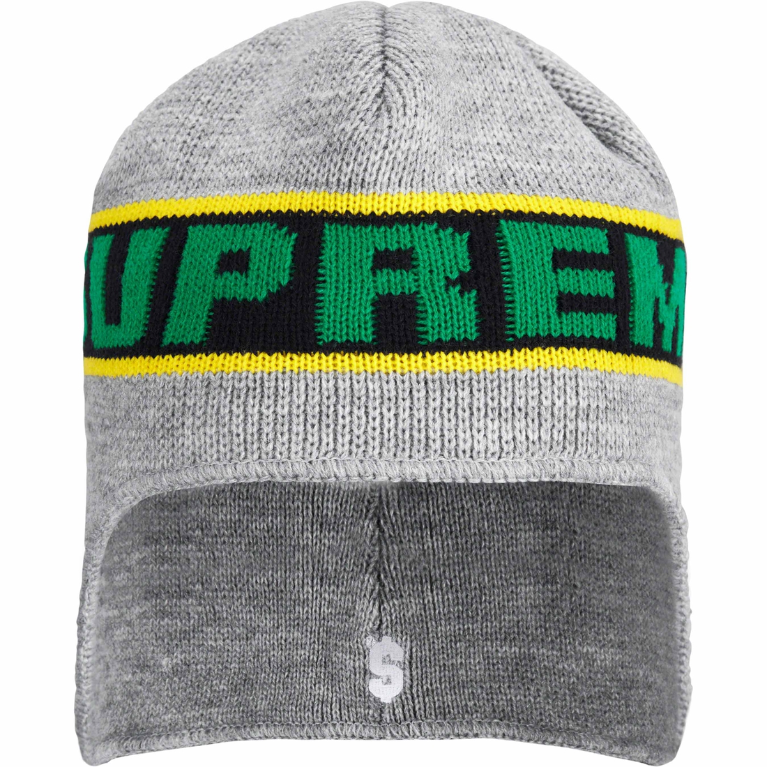 Supreme Earflap Beanie (FW23) - Heather Grey - $40