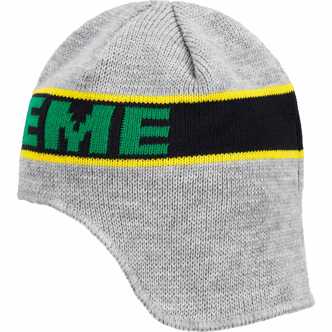 Supreme Earflap Beanie (FW23) - Heather Grey - $40