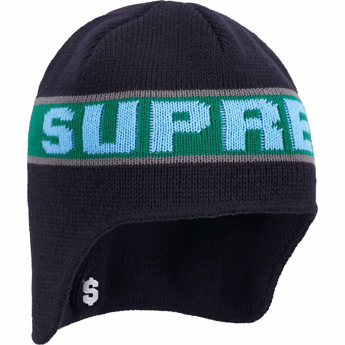 Supreme Earflap Beanie (FW23) - Navy - $40