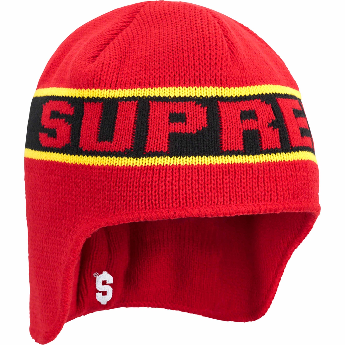 Supreme Earflap Beanie (FW23) - Red - $40