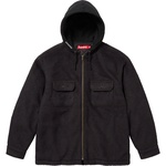Supreme Fleece Zip Up Hooded Shirt (FW23) - Black