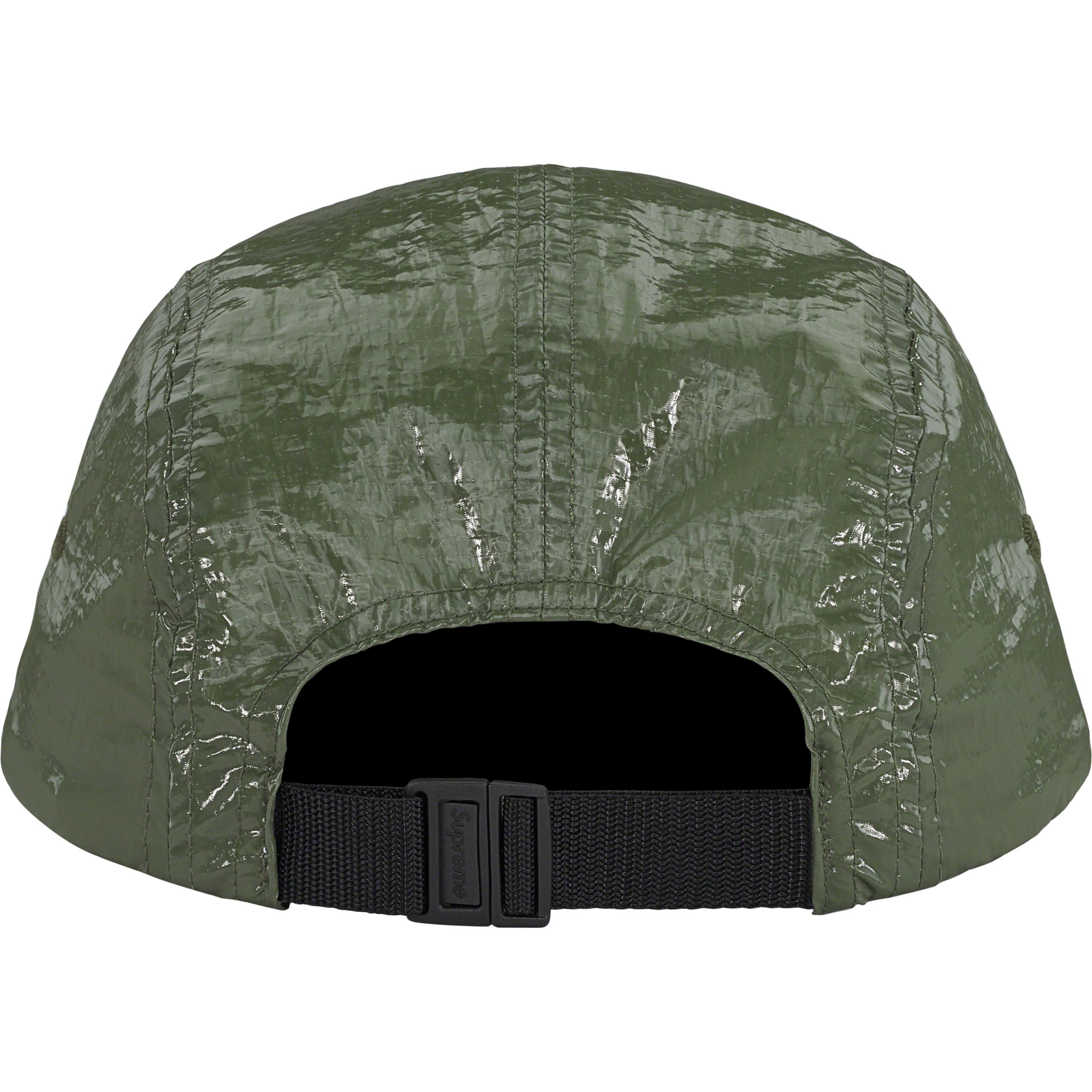 Supreme Gloss Ripstop Camp Cap (FW23) - Olive - $54