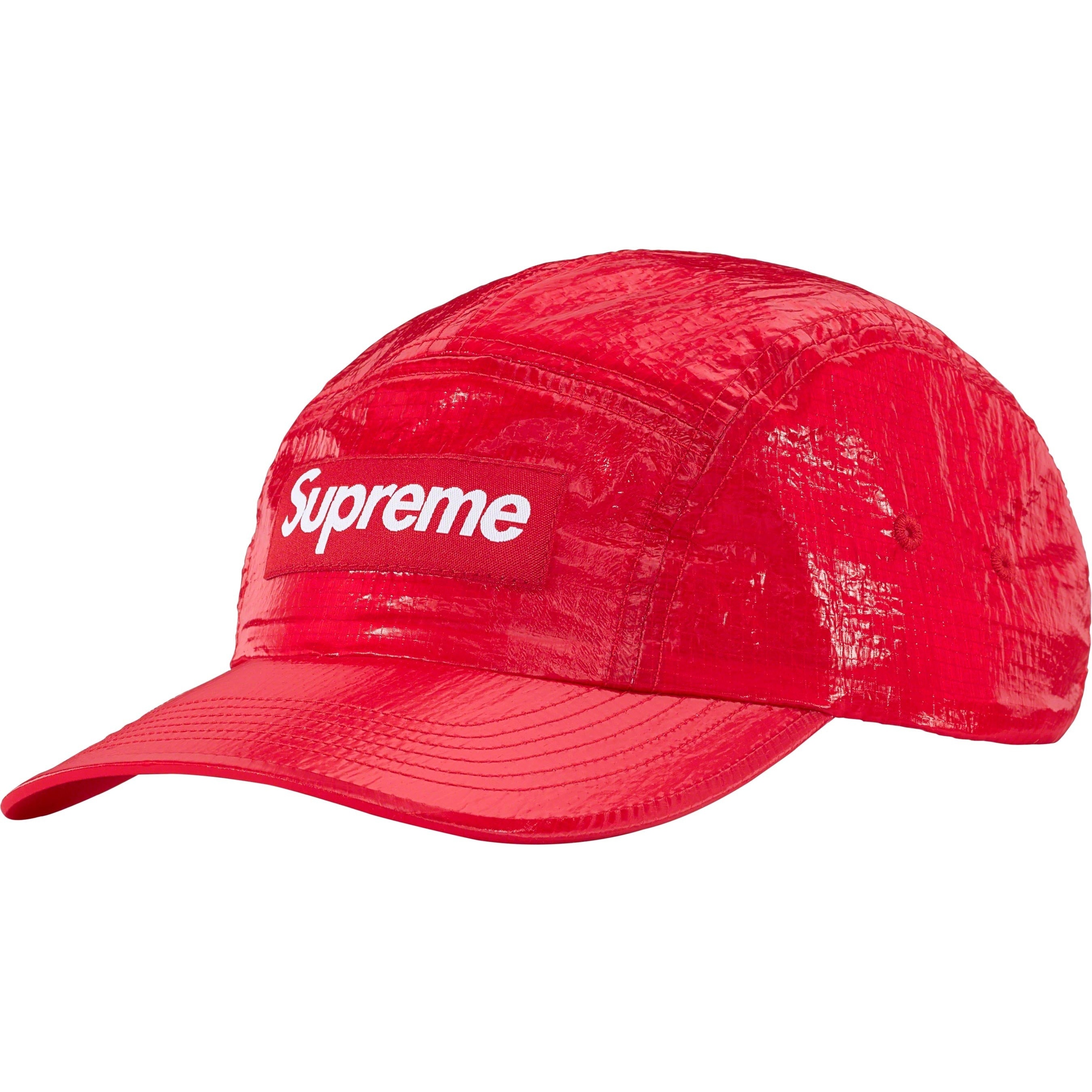 Supreme Gloss Ripstop Camp Cap (FW23) - Red - $54